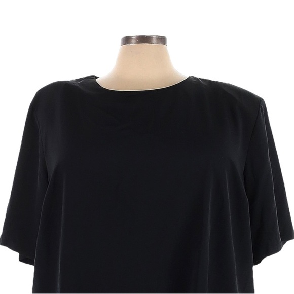 Maggie Barnes 3X Boxy Fit Lightweight Keyhole Back Blouse Classic Neutral - Picture 3 of 7